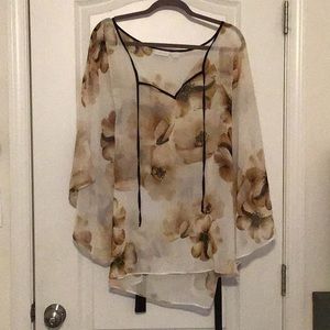 Cream floral top